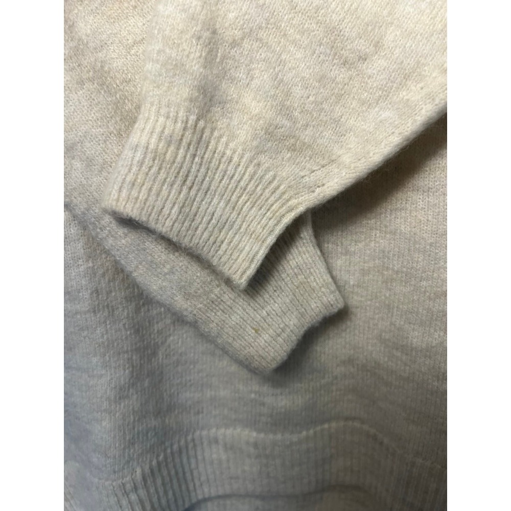 H&M Turtleneck Sweater‎ Dress W XS Cream Knit Raglan Pullover Minimal Basic - Picture 5 of 6